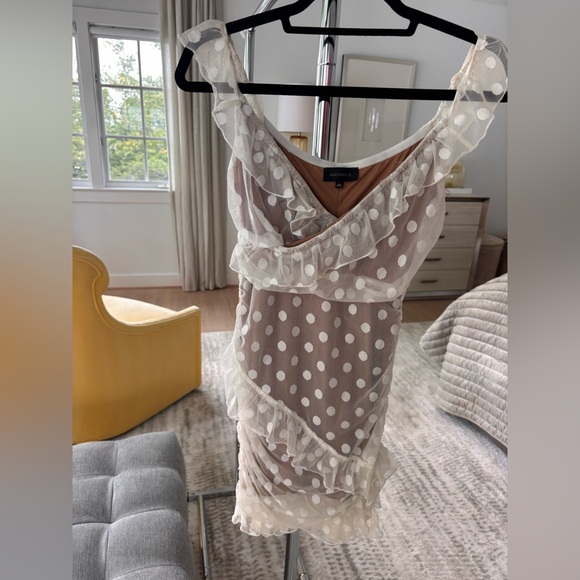 Majorelle white polka dot dress size S - Picture 1 of 2